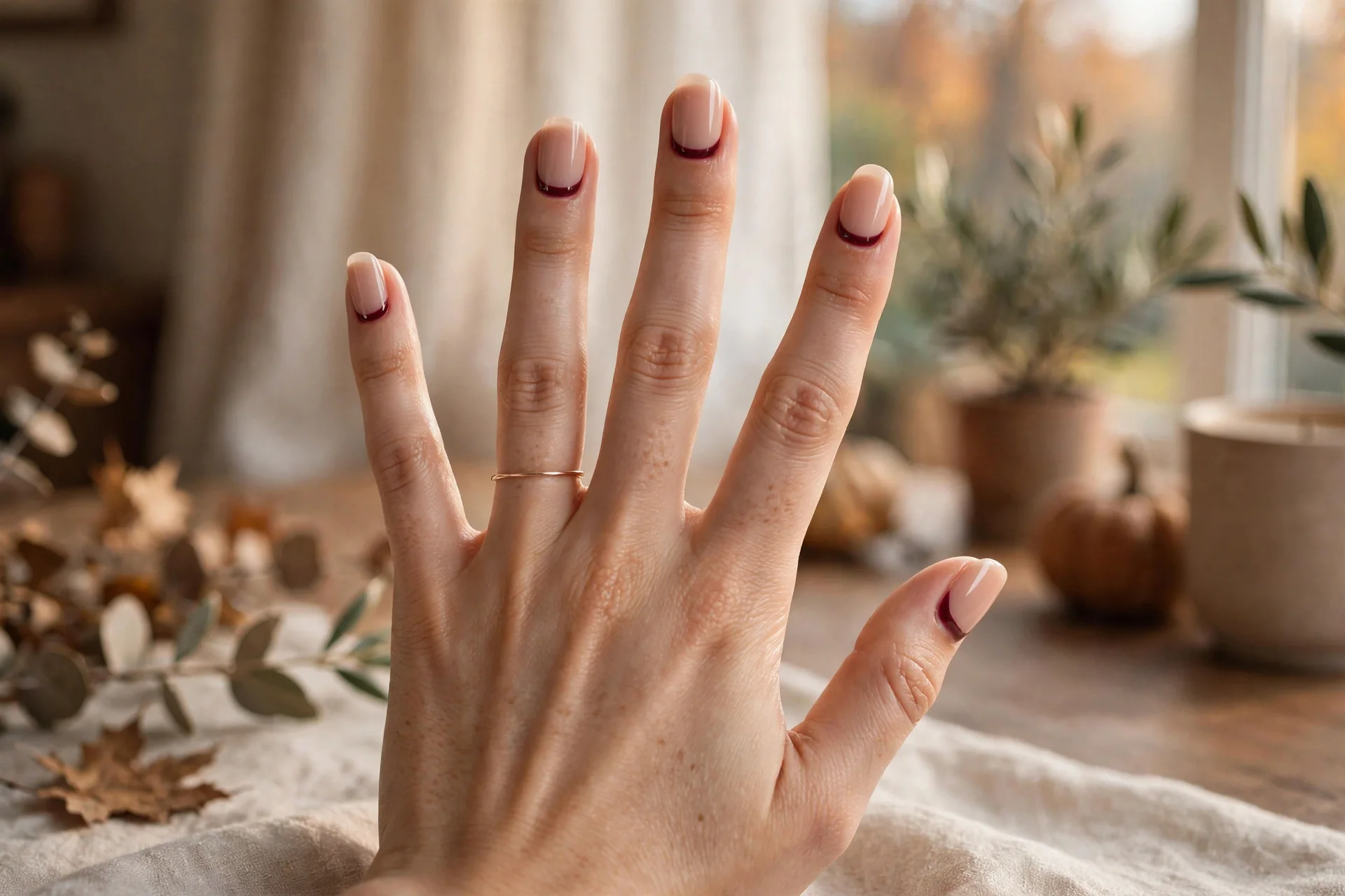 1. Reverse Burgundy French