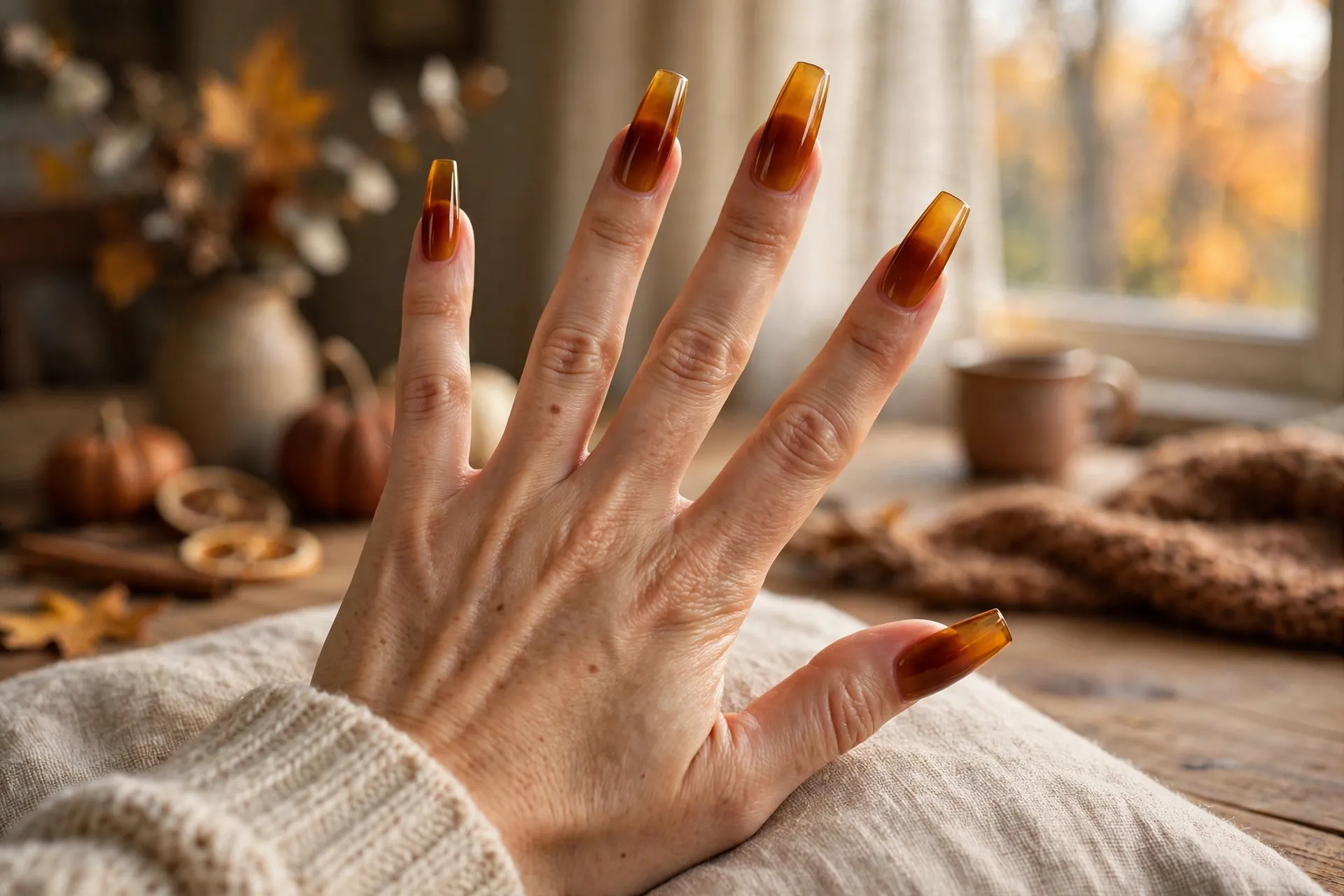 2. Amber Ombré Length
