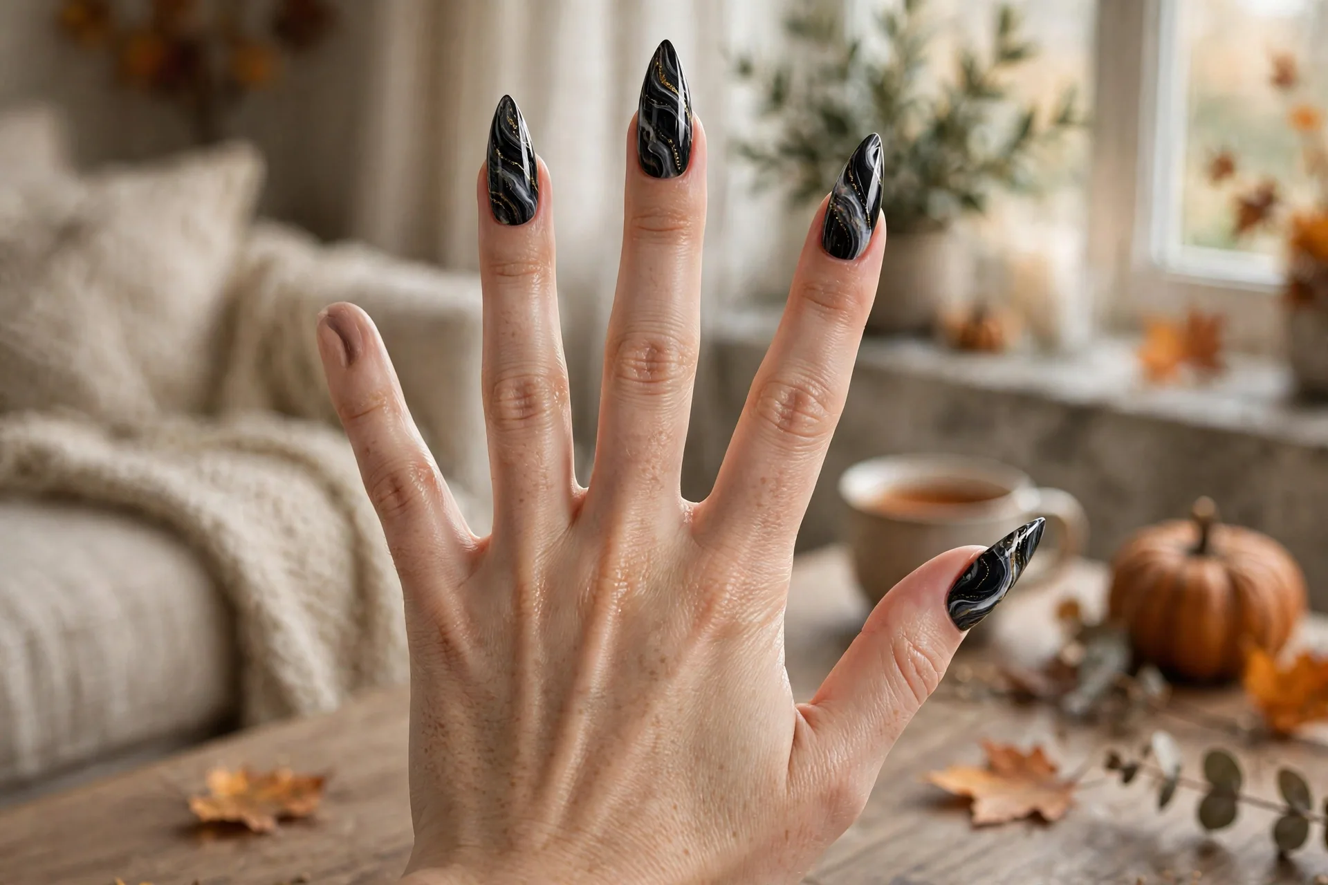 5. Marble Noir Swirl