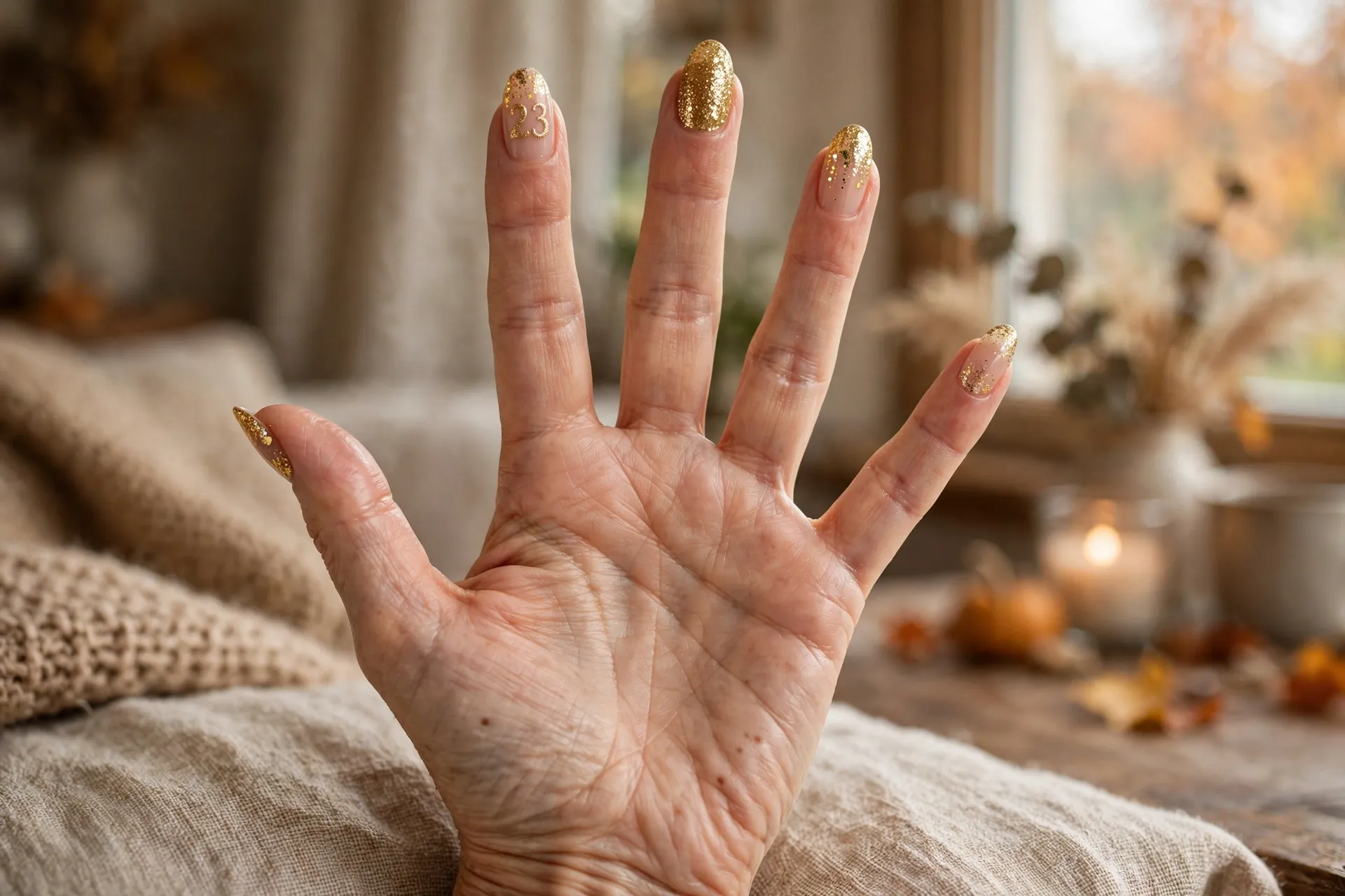 23. Gold Glitter Accent