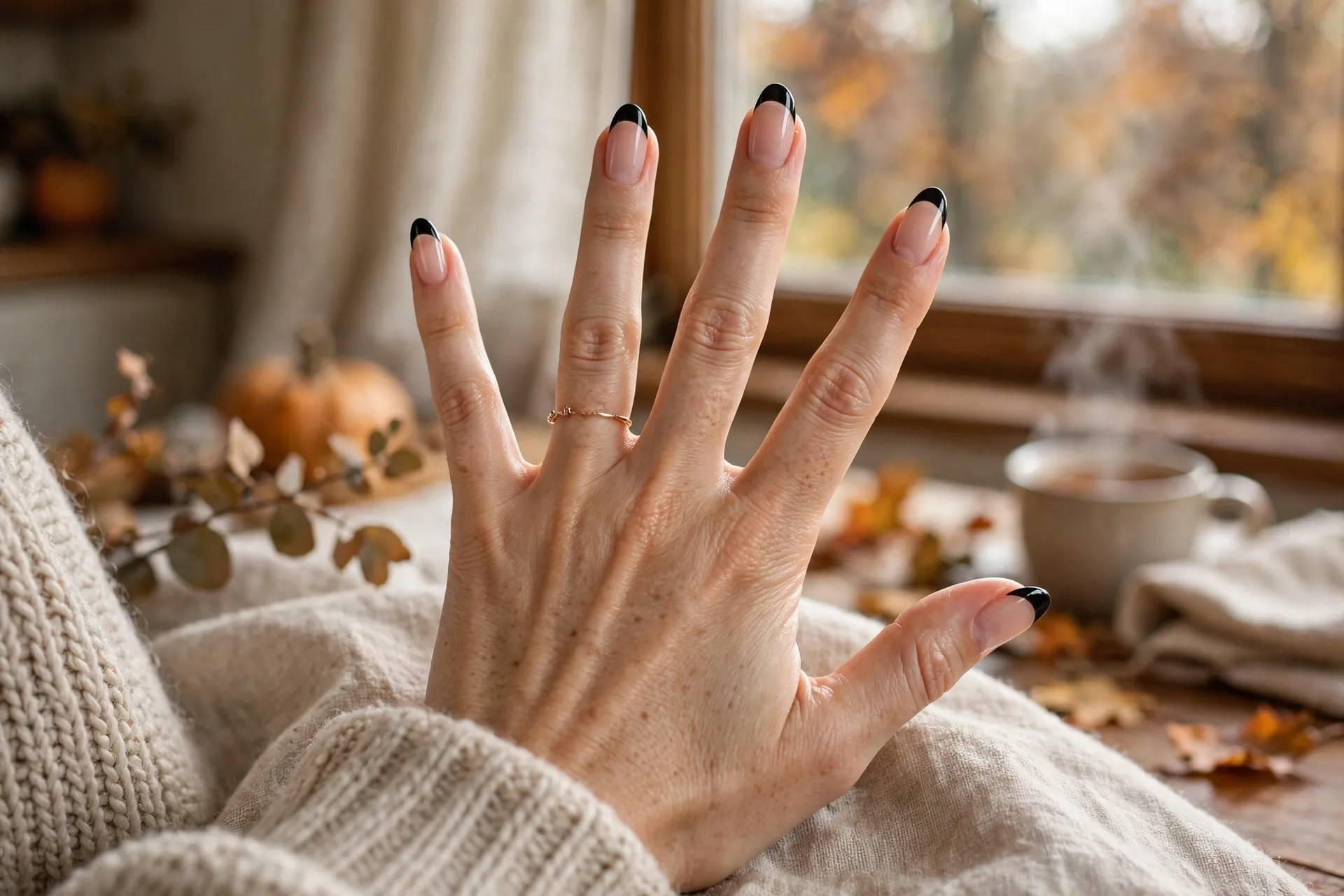 10. Black French Tips