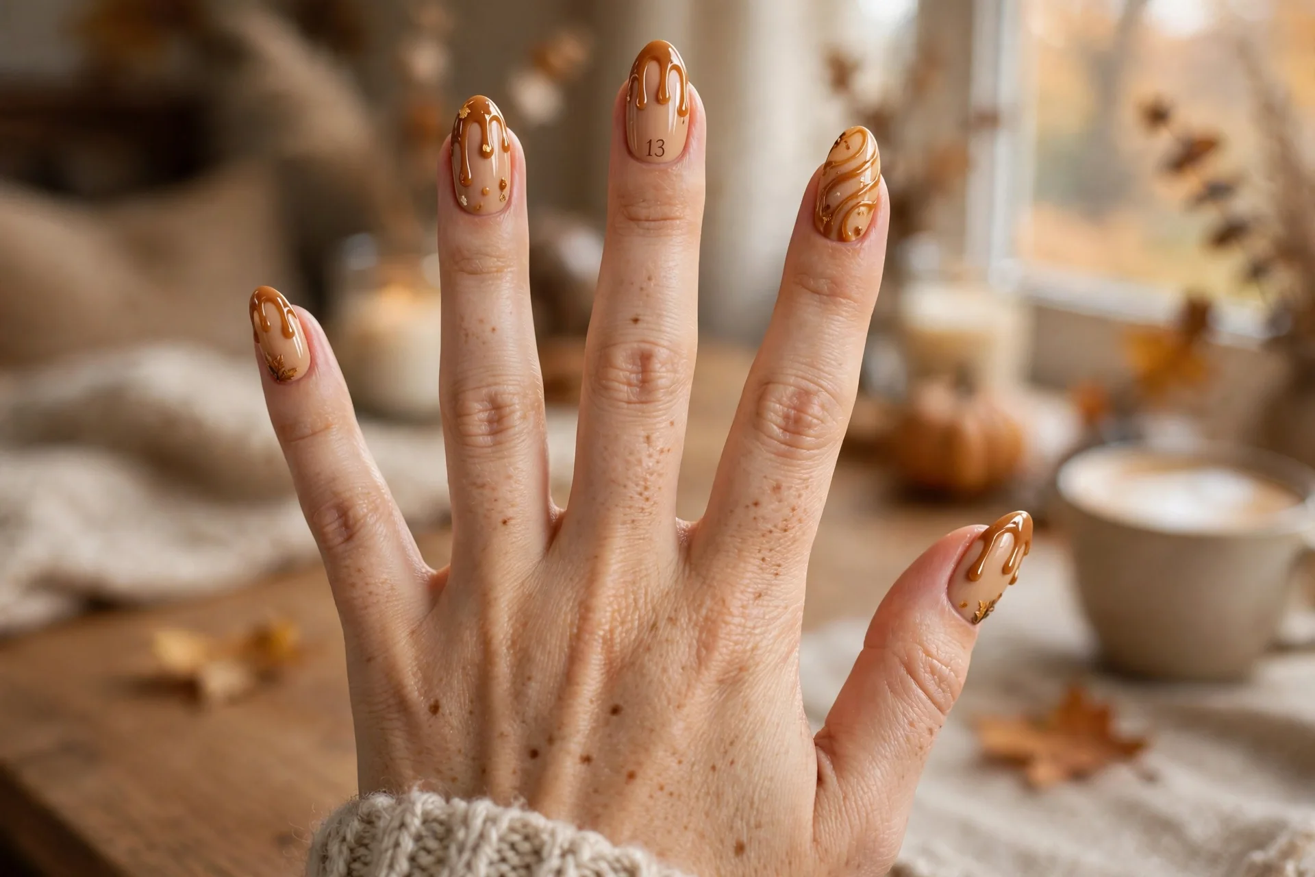 13. Caramel Drizzle Art