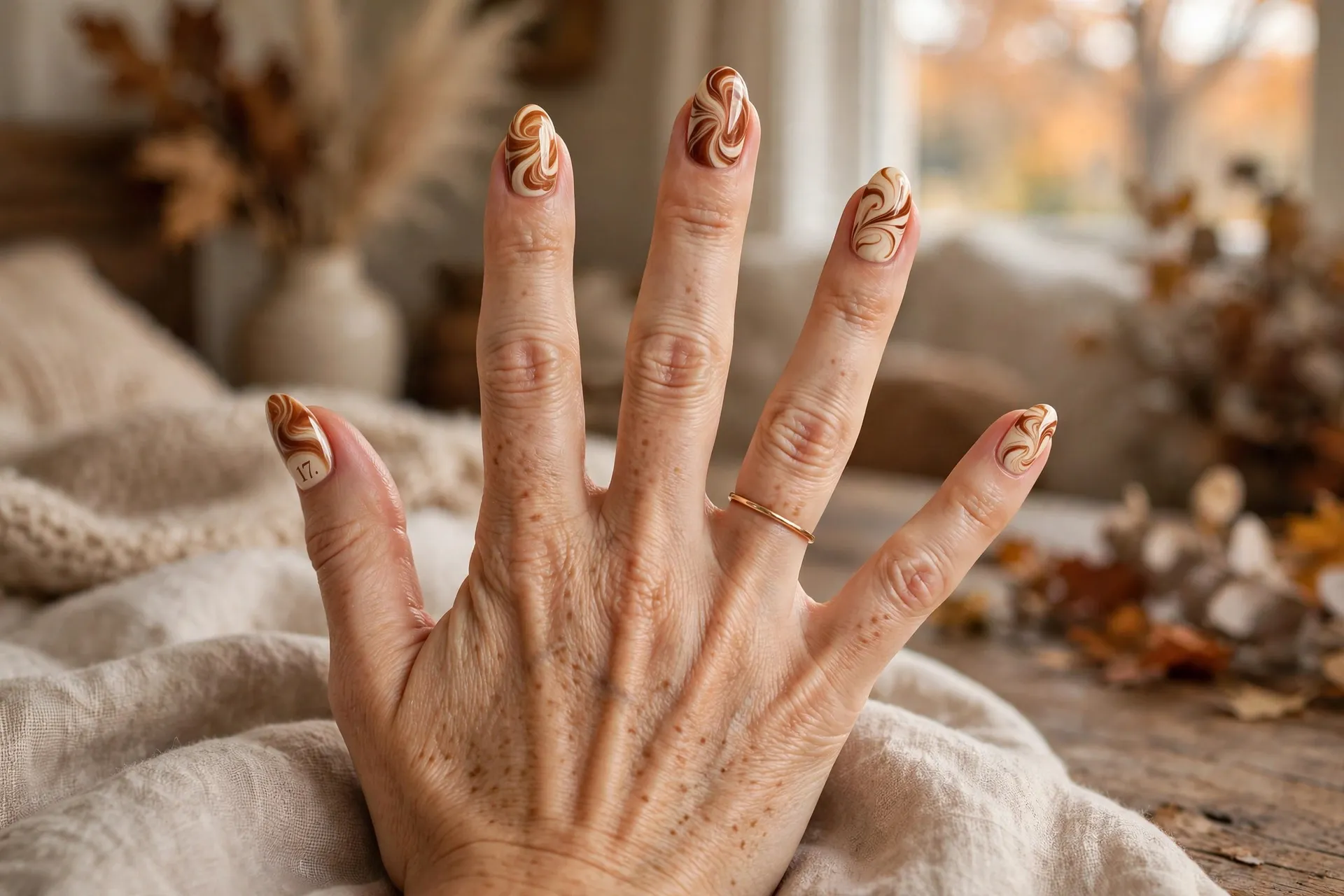 17. Chestnut and Cream Swirls