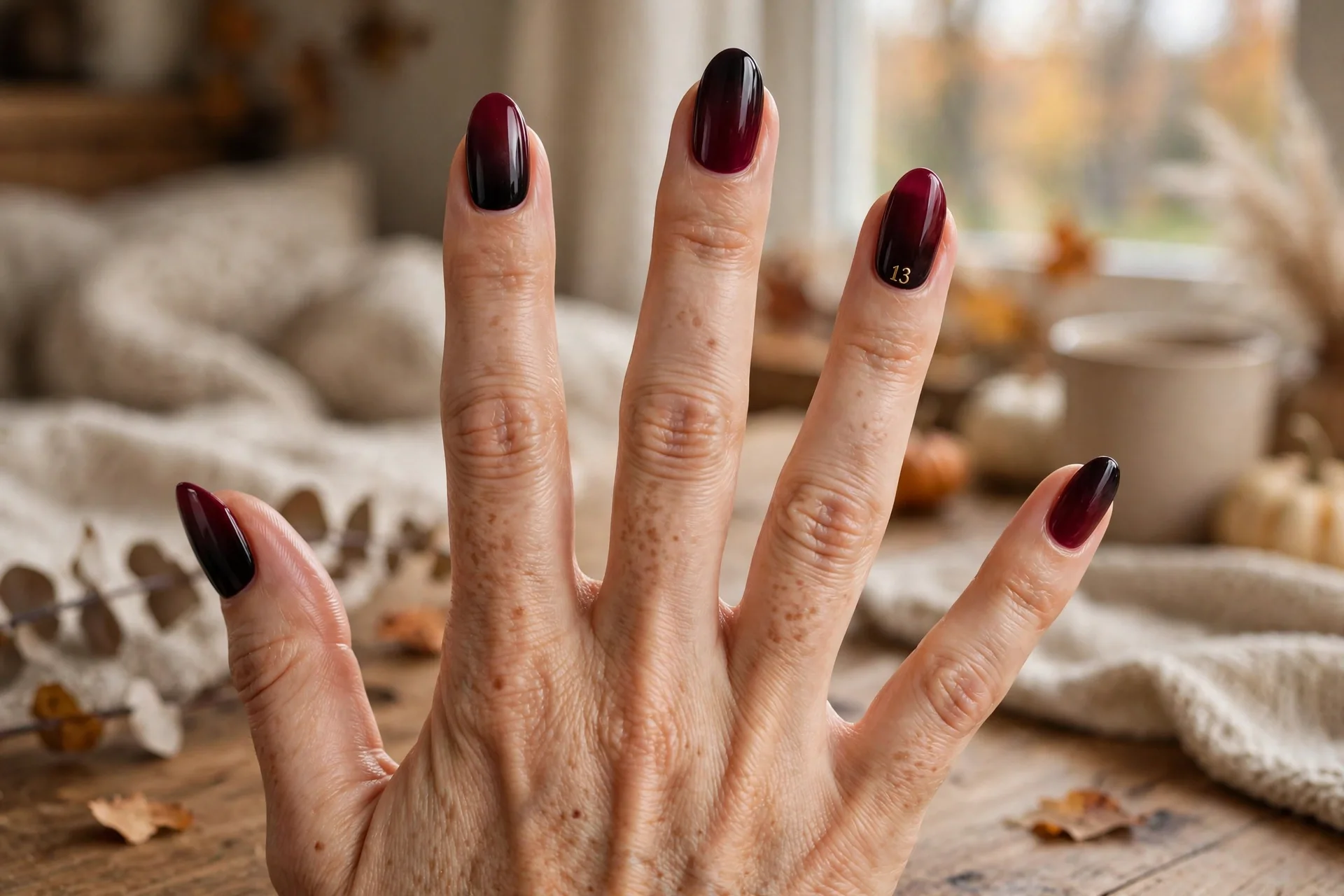 13. Burgundy and Black Ombré