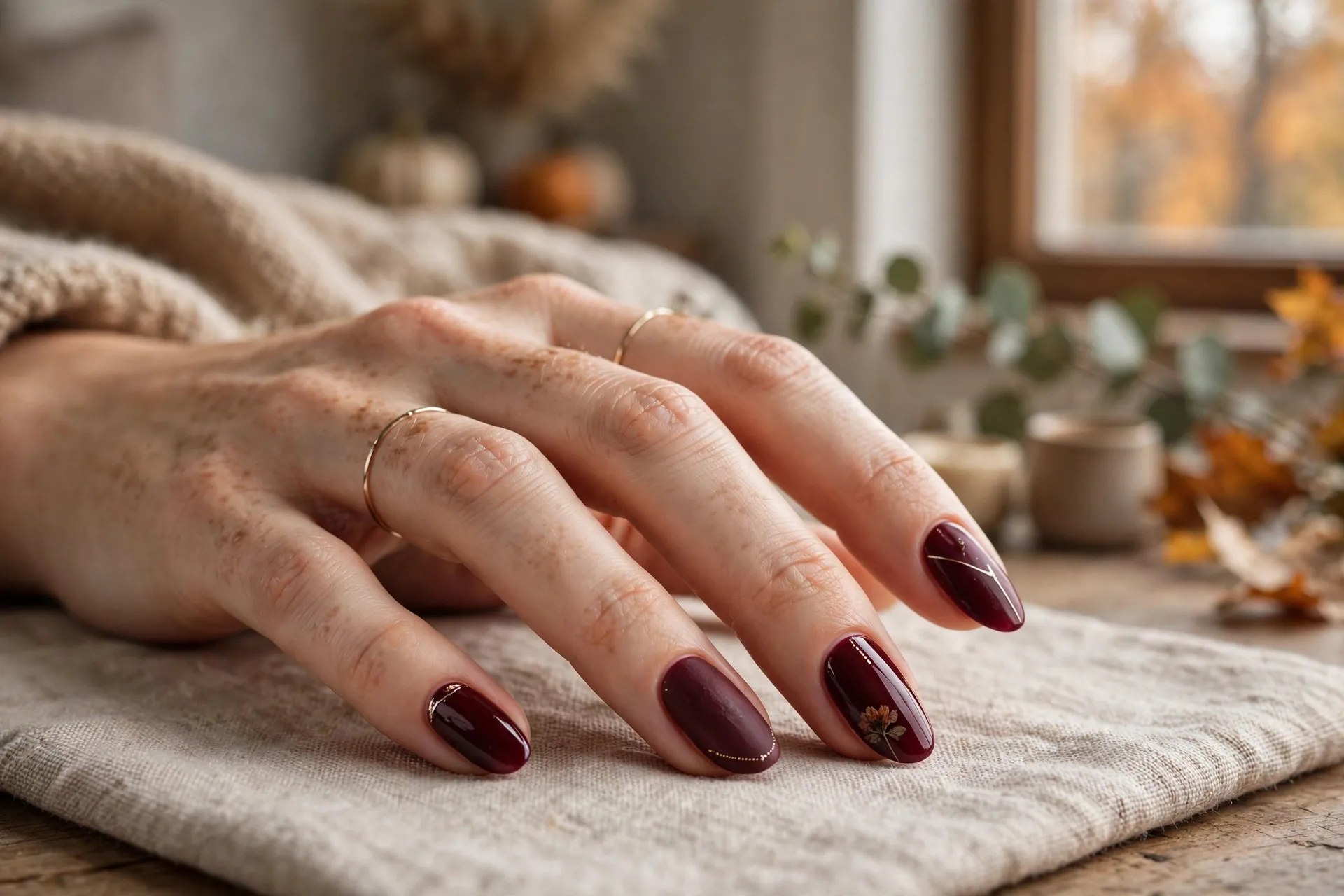 4. Deep Burgundy Ease