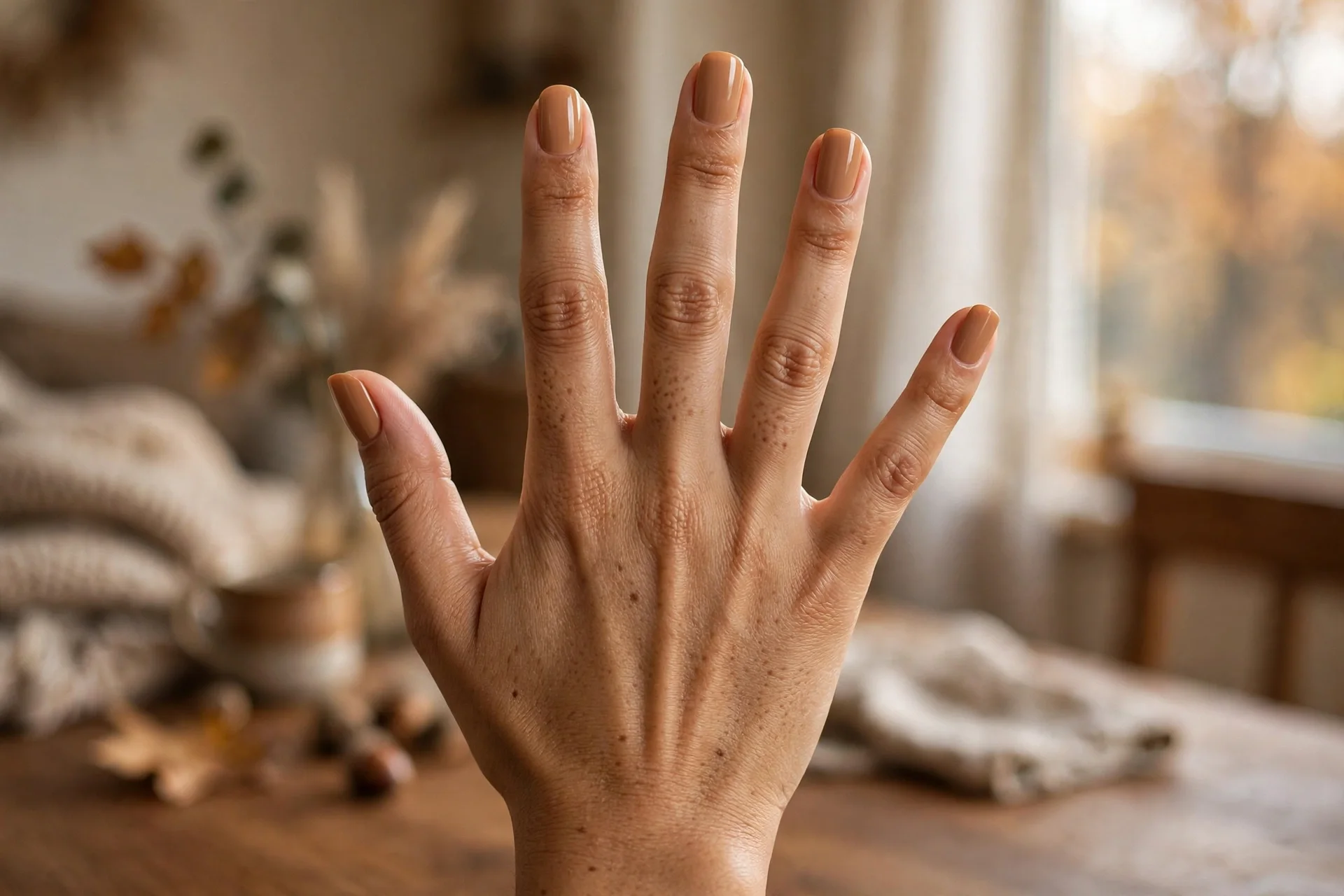 1. Warm Caramel Nude