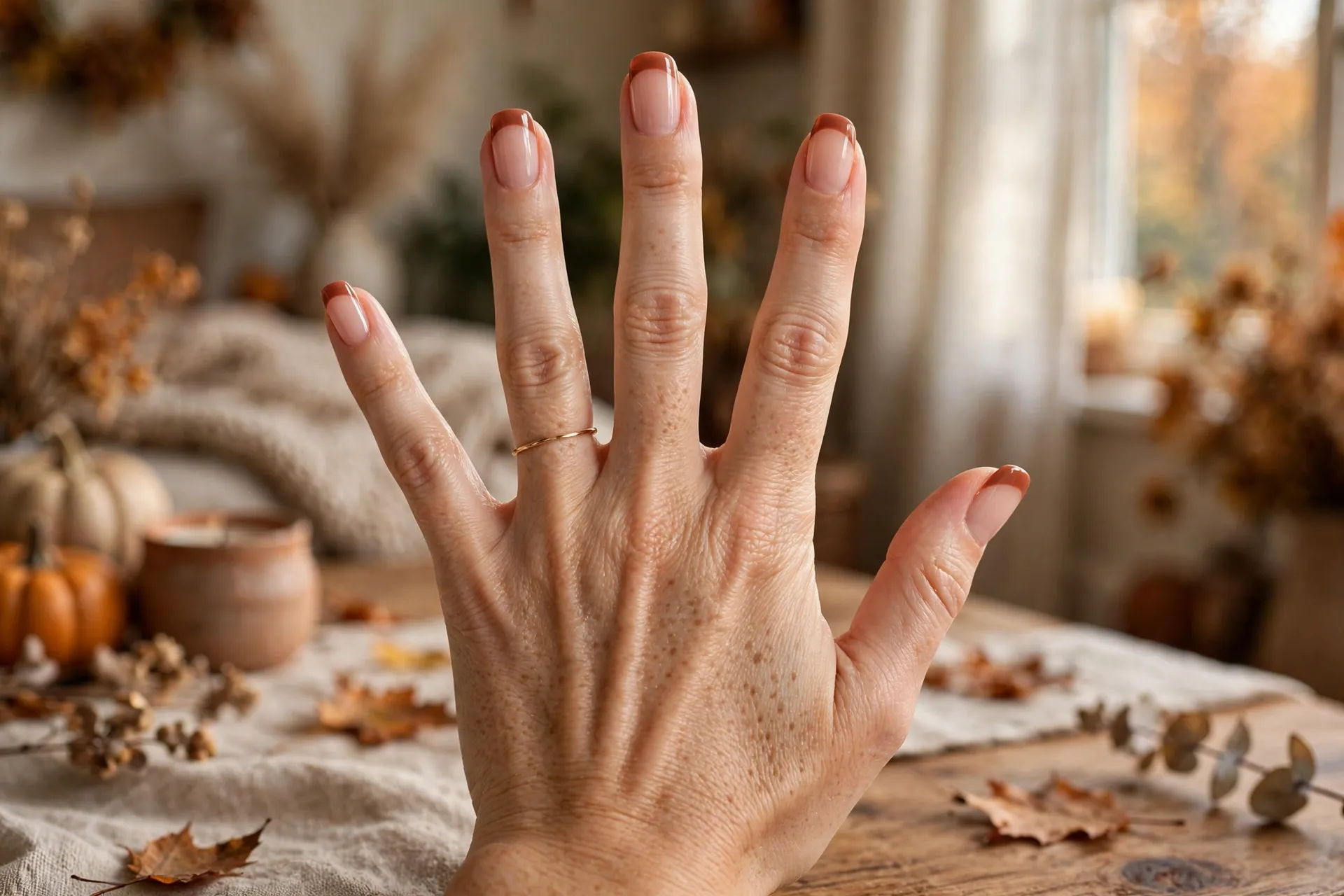 7. Terracotta French Tips