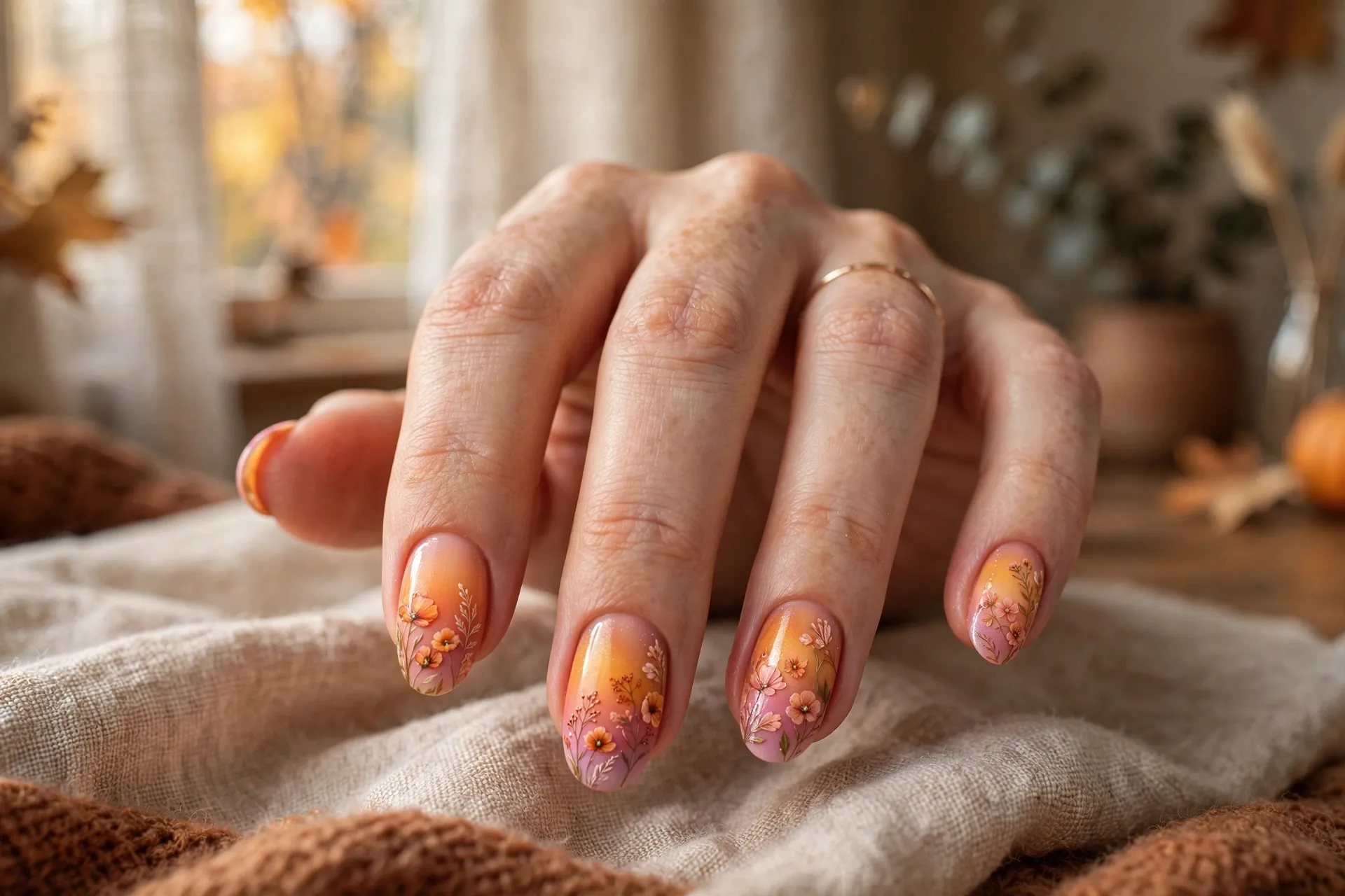 5. Sunset Floral Gradient