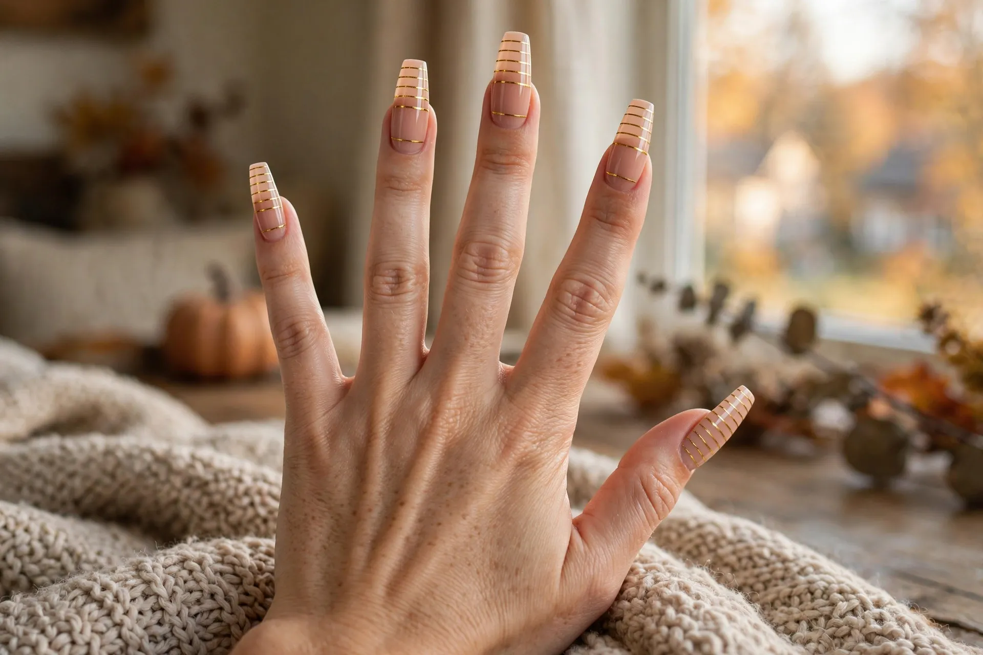 2. Rose Gold Stripes