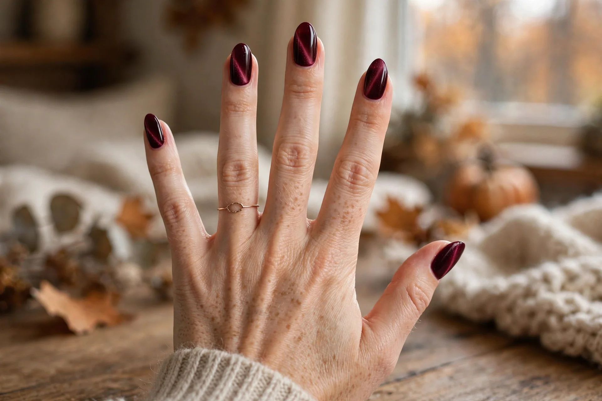 3. Burgundy Cat-Eye