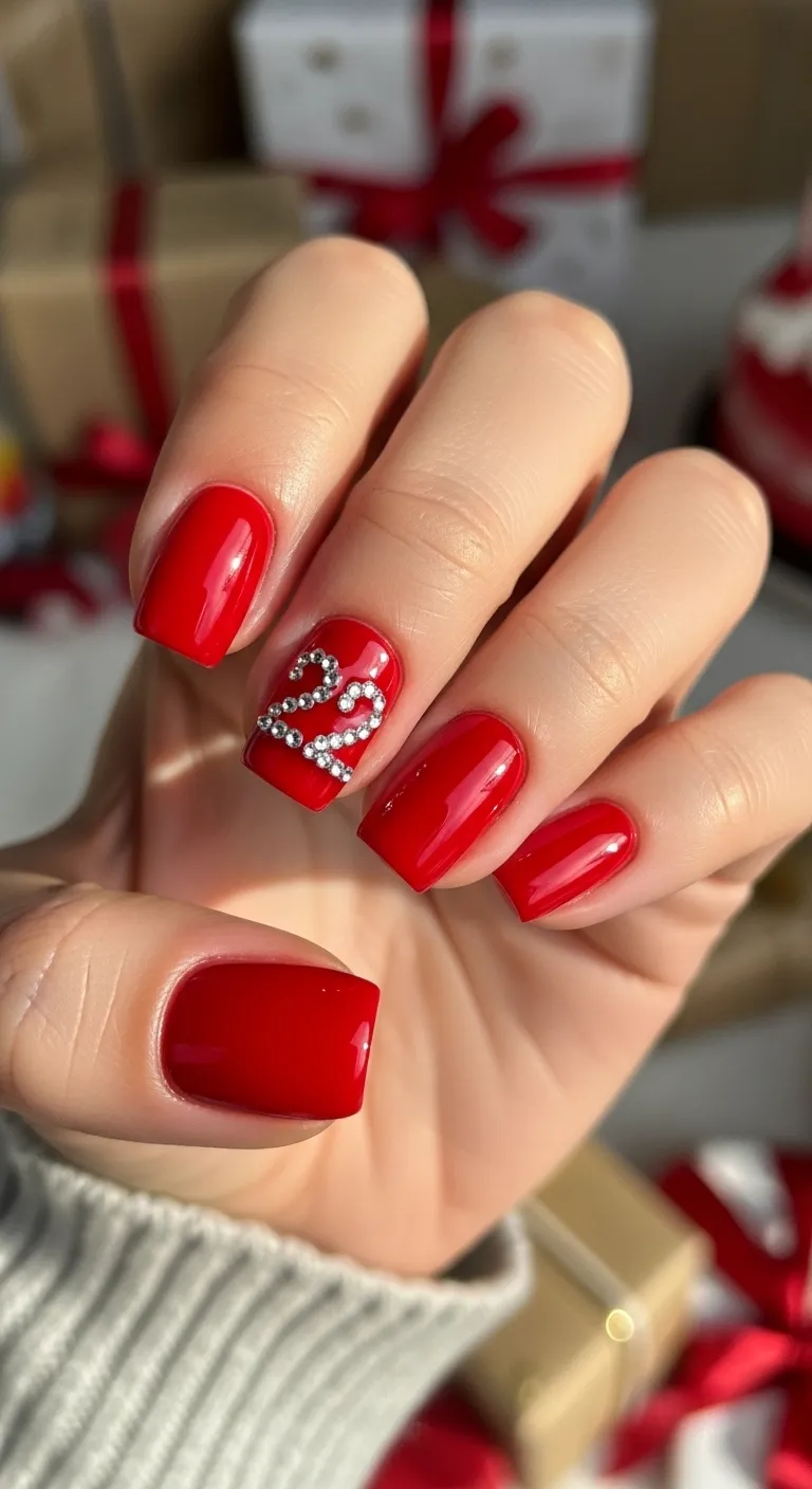 Classic Red + Rhinestone “22”