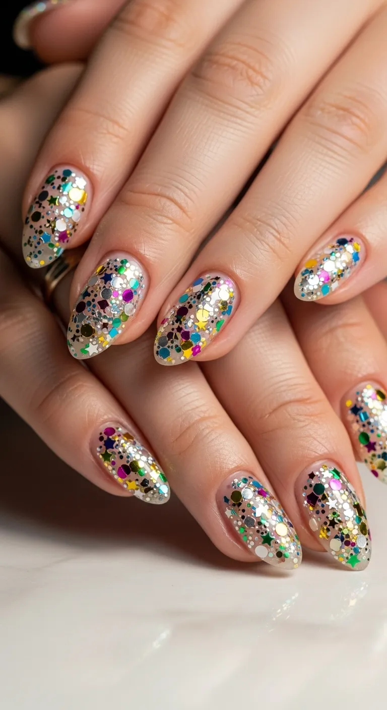 Confetti Celebration Nails