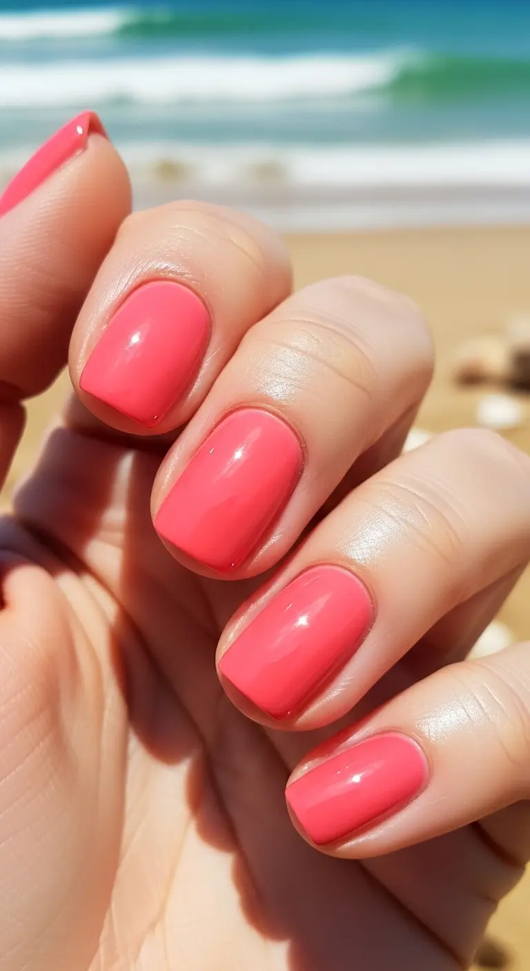Coral Pink Short Round
