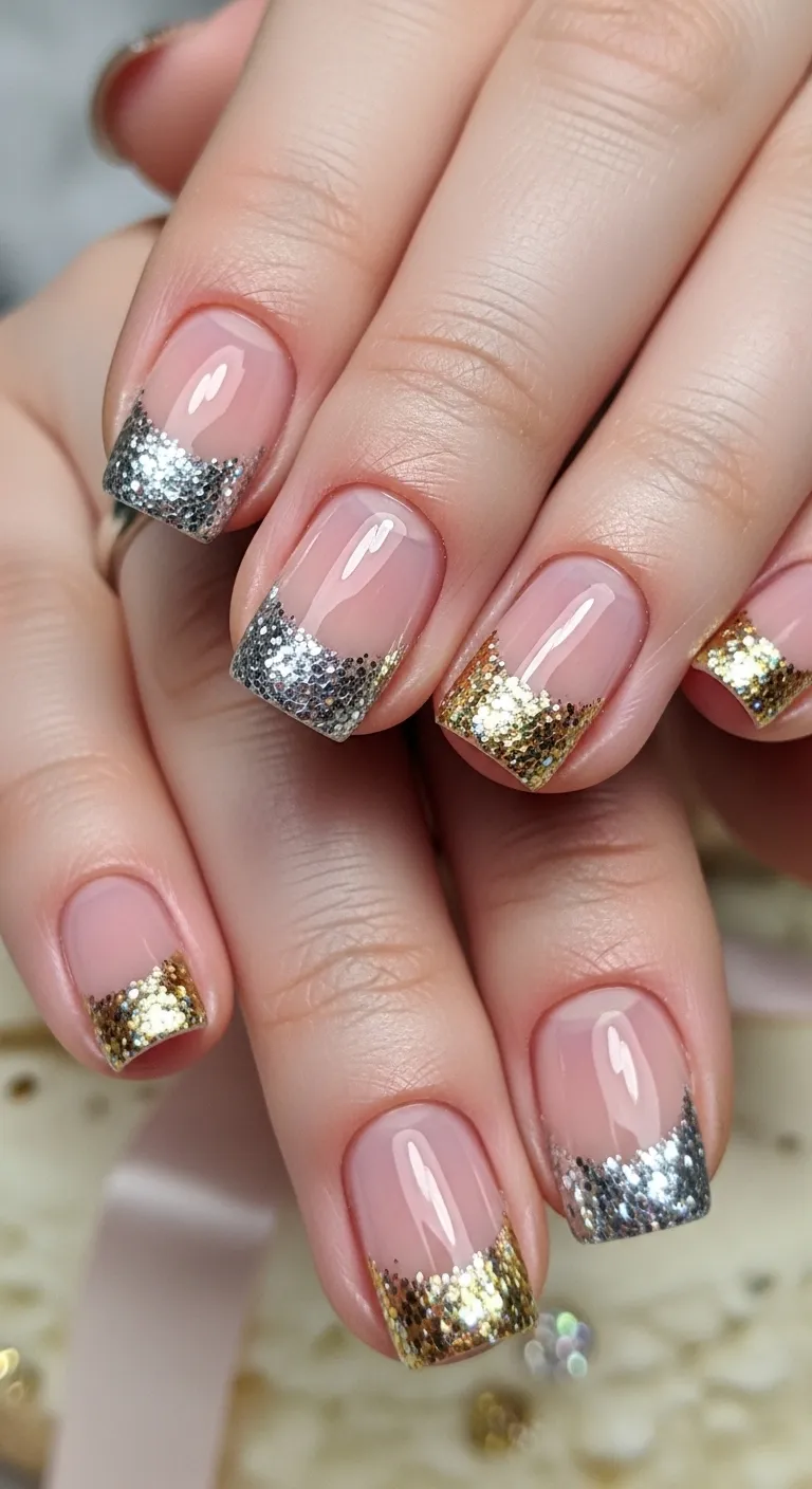 Glitter French Tips