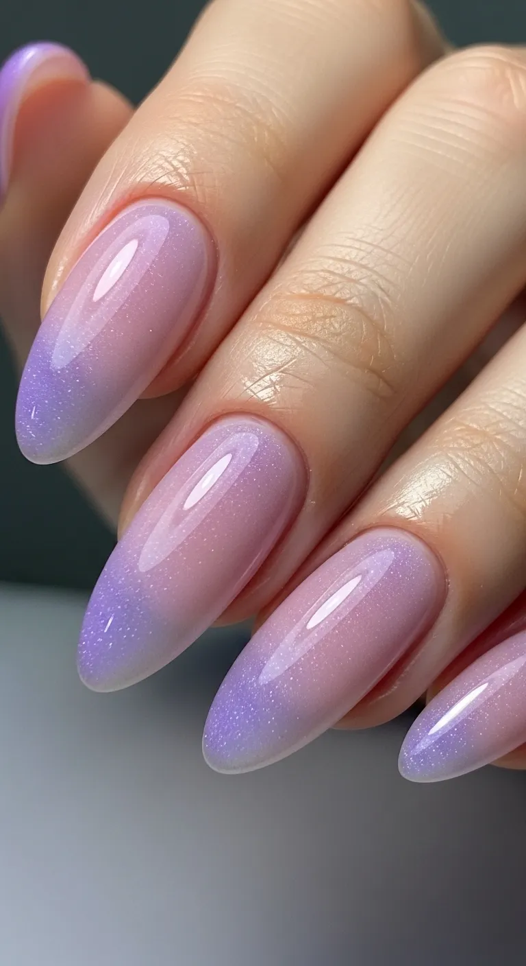 Lavender Aura Gel Nails