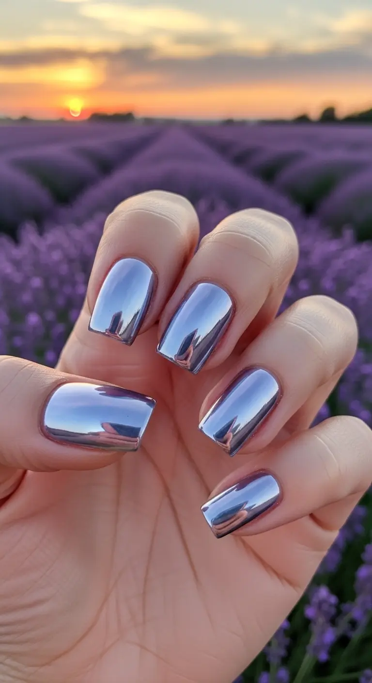 Lavender Chrome Short Square