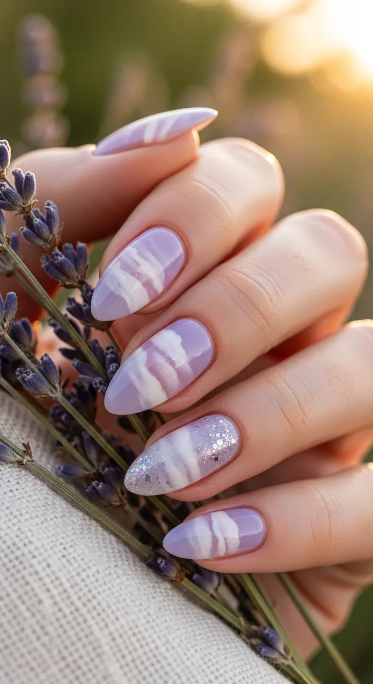 Lavender Cloud Nails