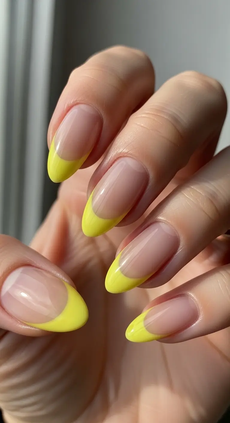 Lemon Yellow Tips on Clear Base