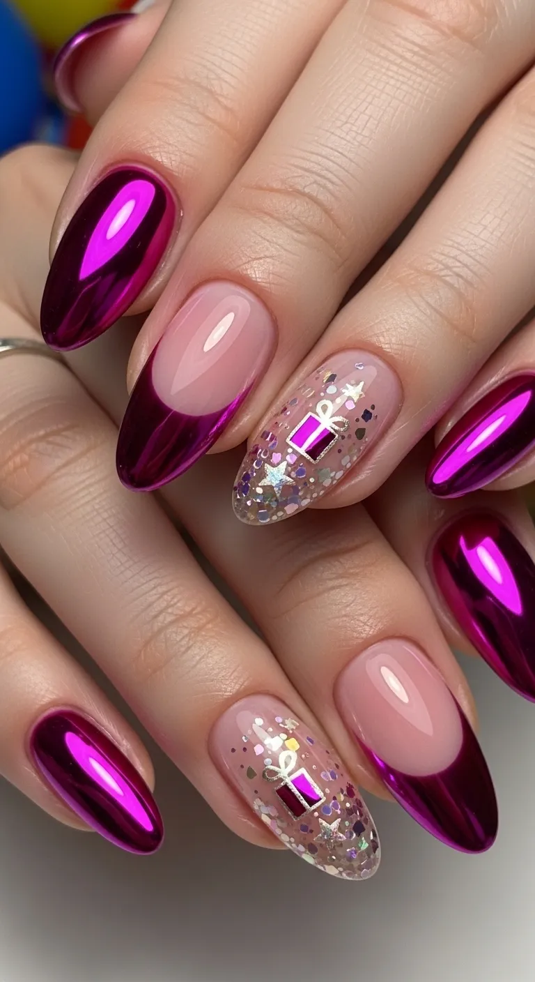 Magenta Chrome Tips