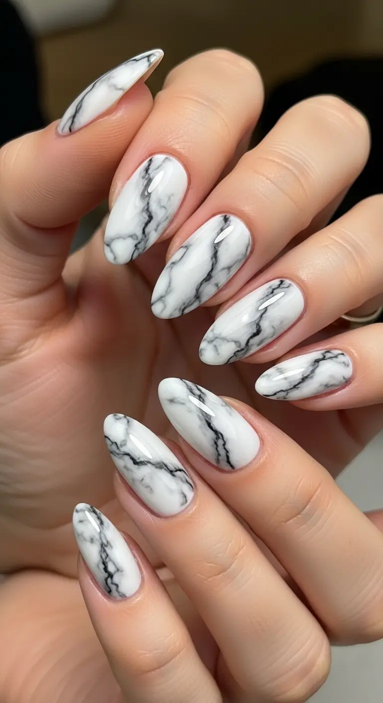Marble Effect Nails