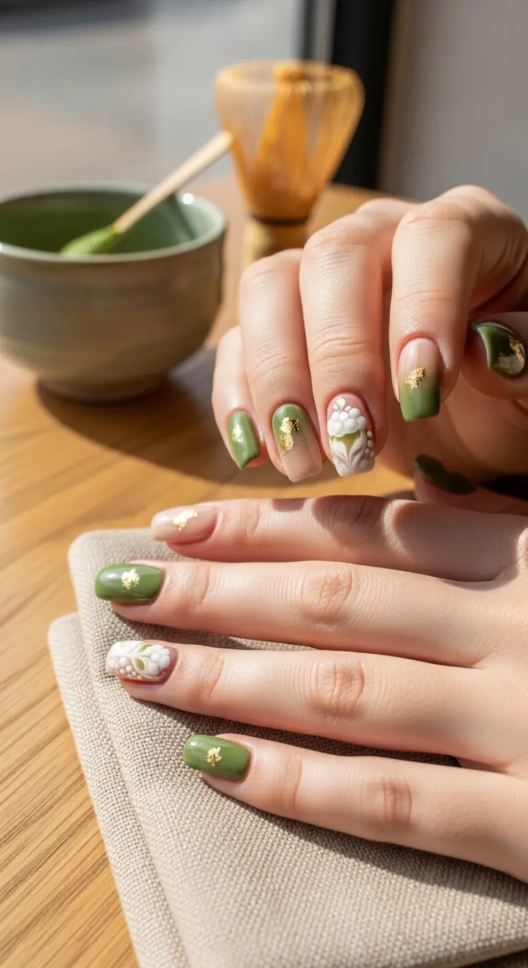 Matcha Latte Nails