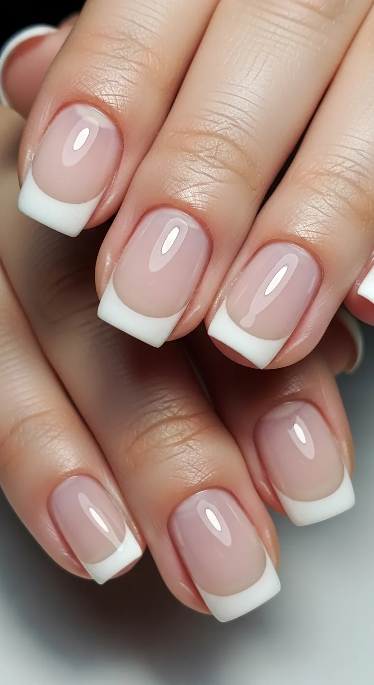 Micro French Tips in Milky White