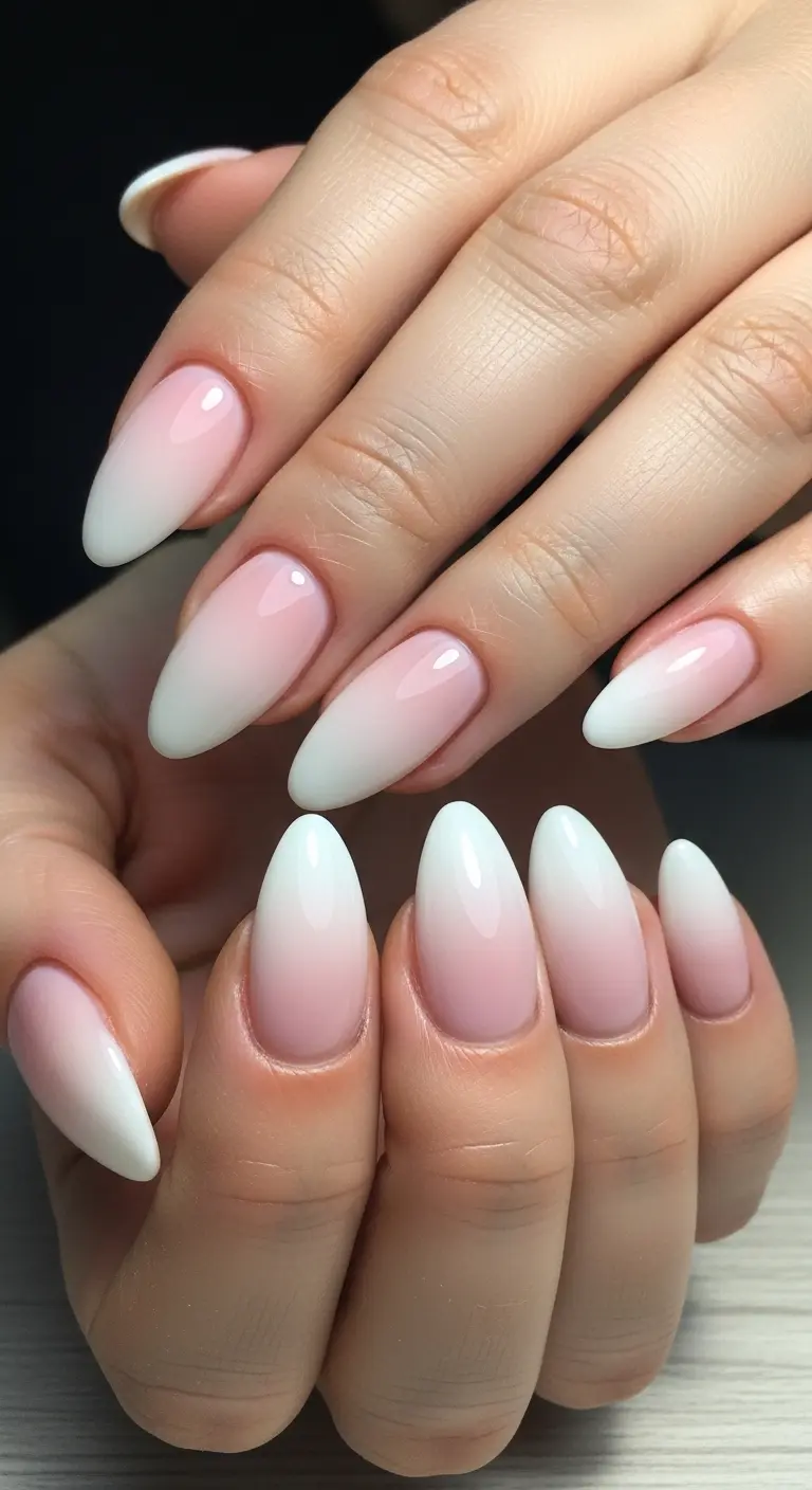 Ombre Almond Nails