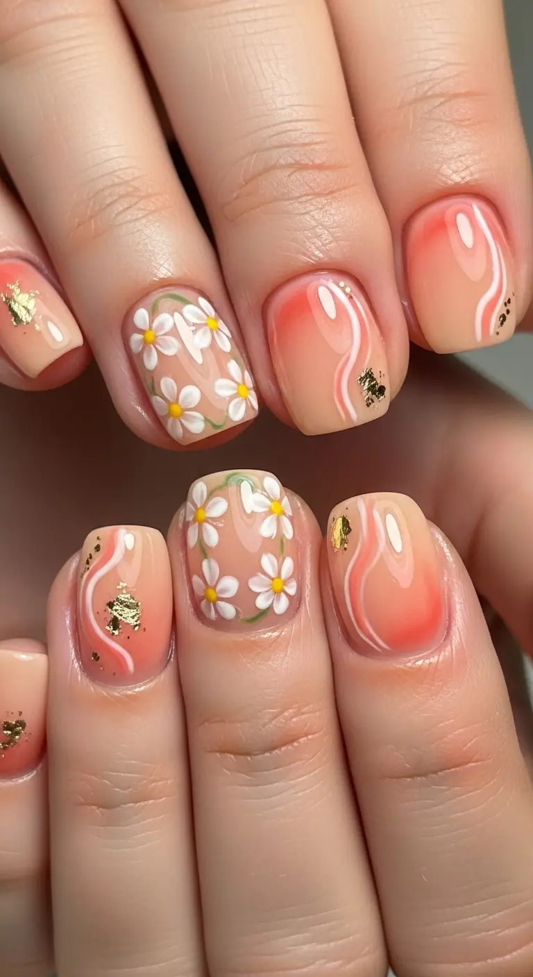 Peachy Keen Short Round Nails