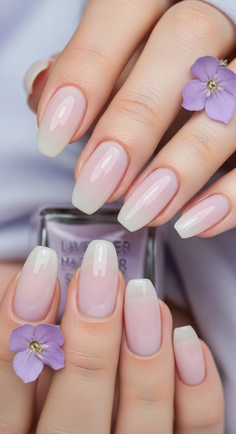 Pink Skittle Nails