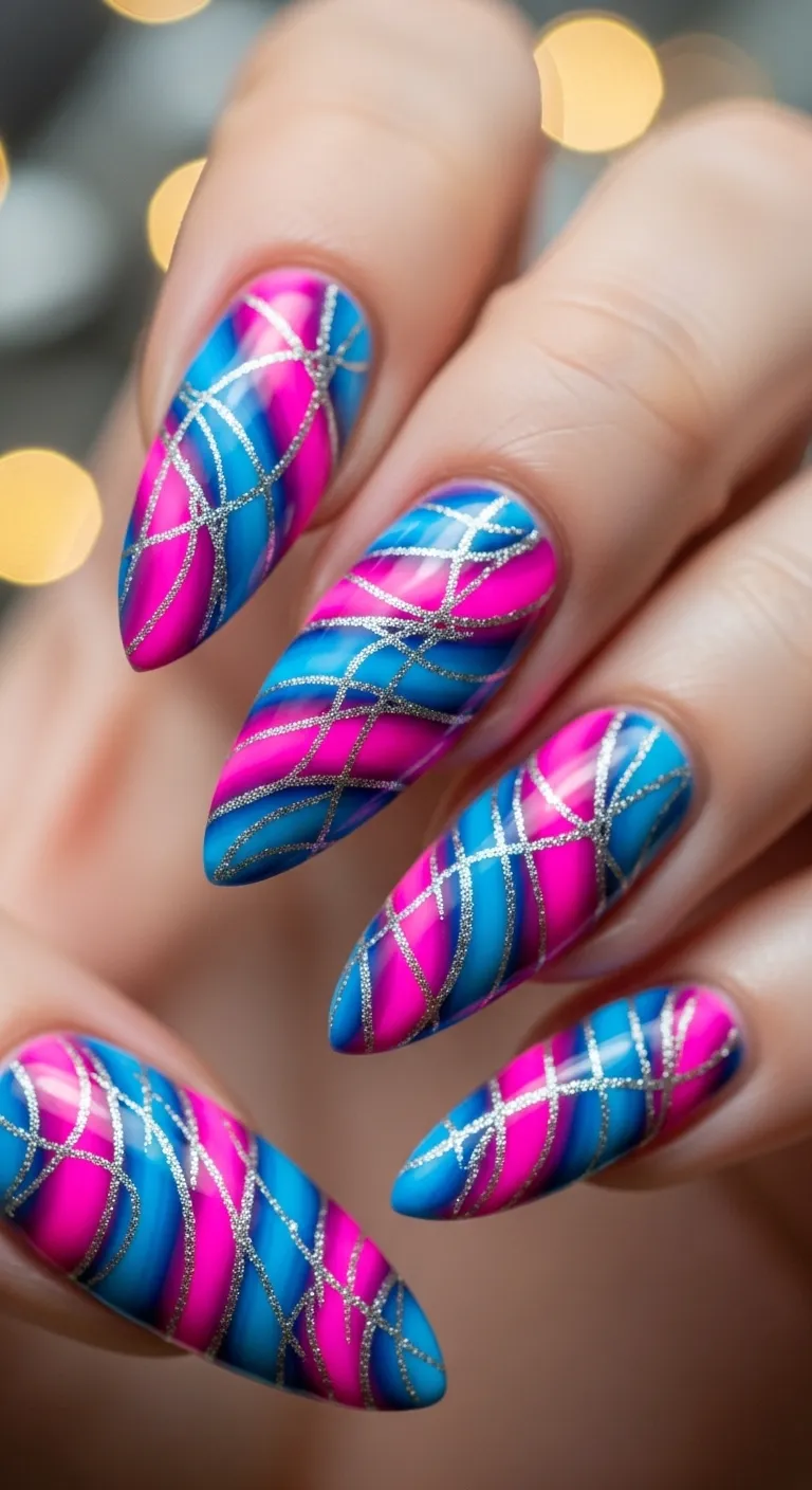 Pink and Blue Firecracker Twist