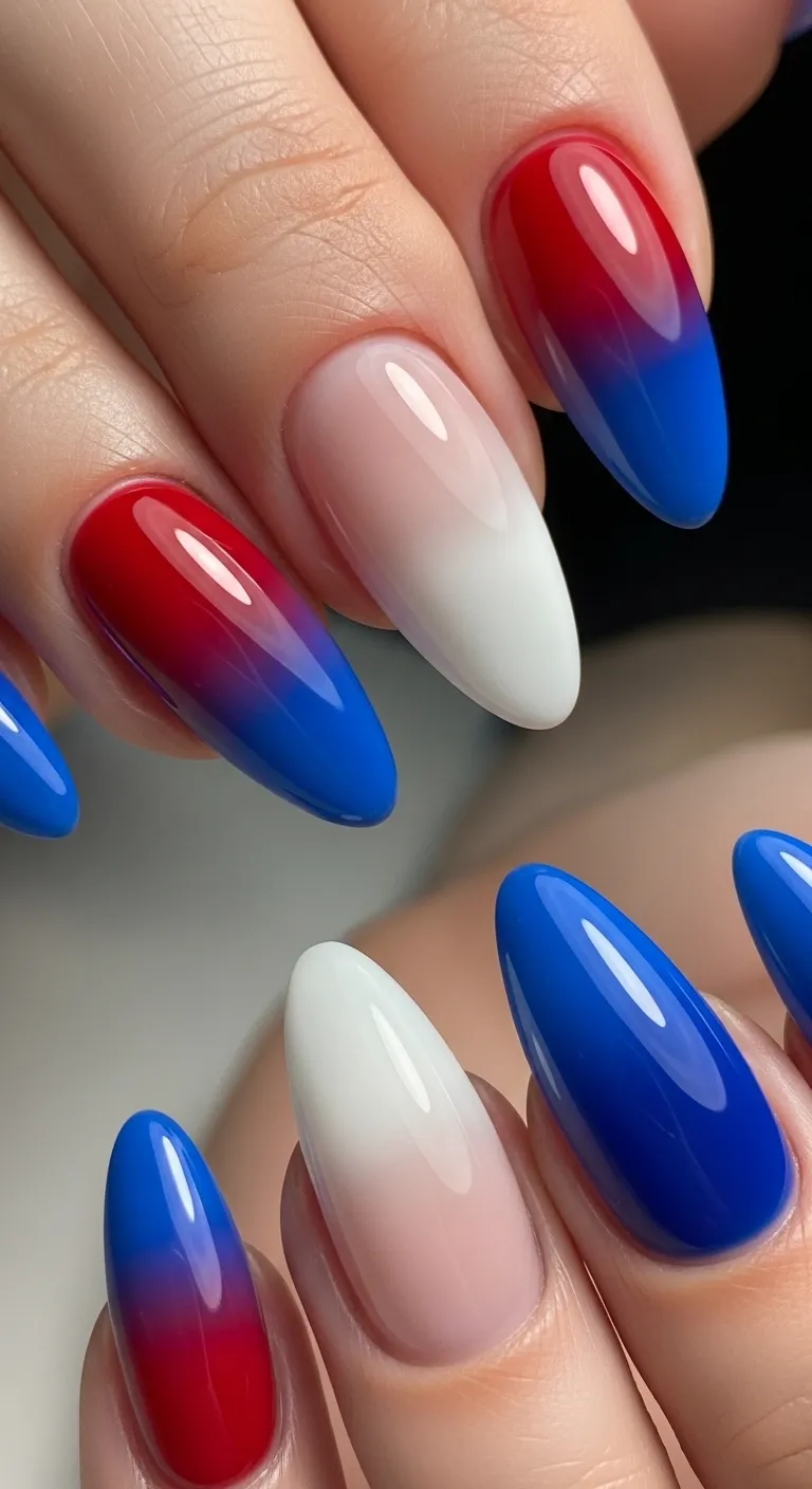 Red, White, and Blue Ombre