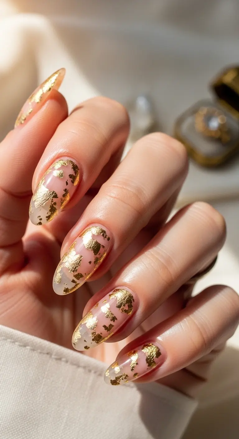 Sheer Color with Gold Leaf