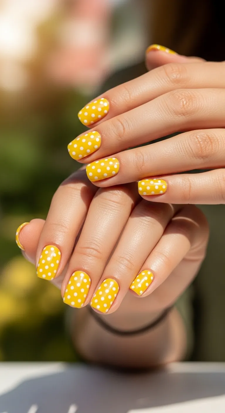 Sunny Yellow Polka Dots