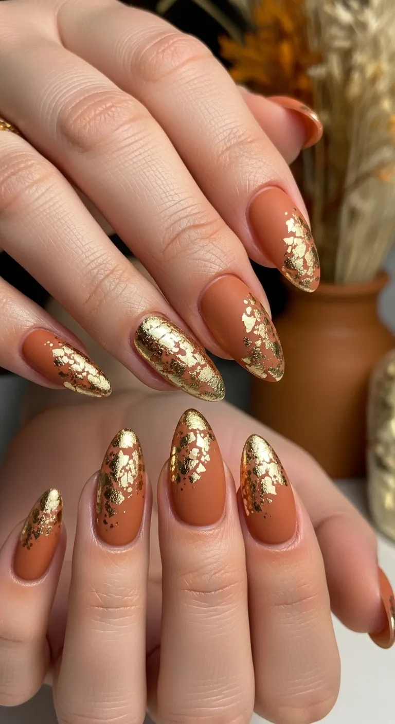 Terracotta with Gold Foil