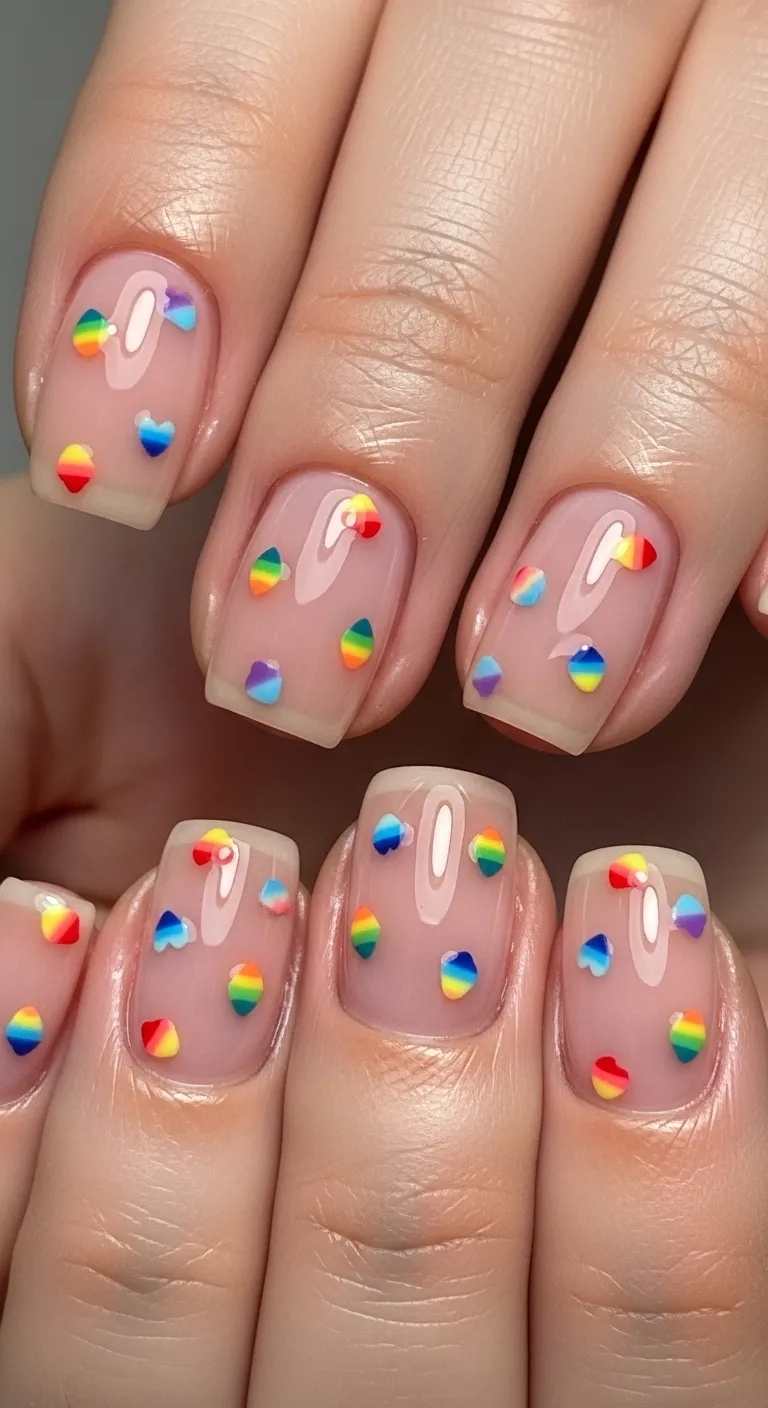 Tiny Rainbow Hearts