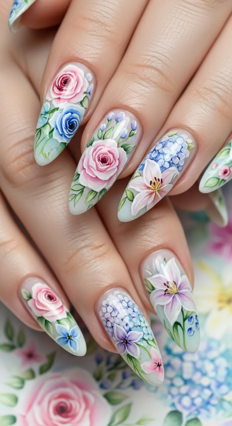 Watercolor Flower Garden