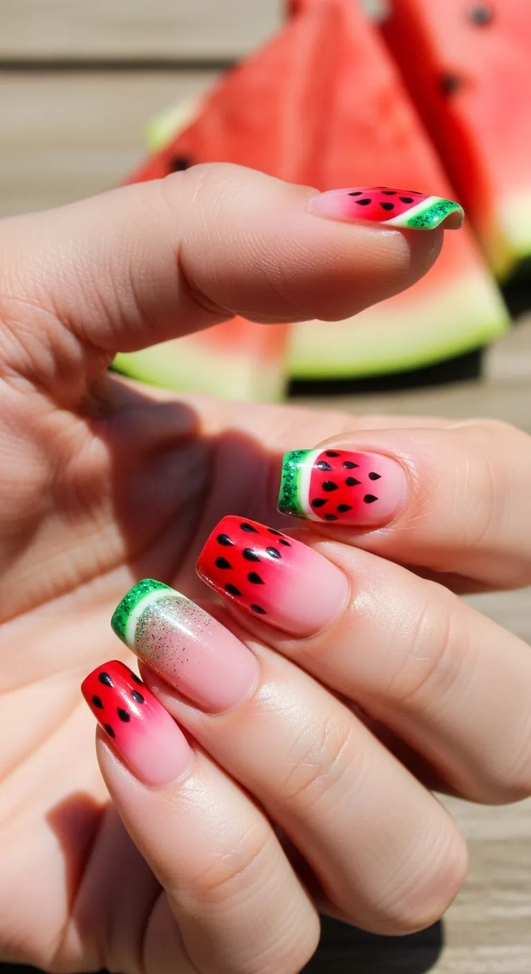 Watermelon Sugar Nails