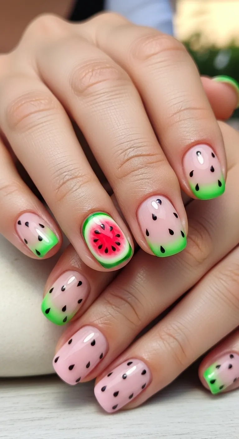 Watermelon Summer Nail Design 2026
