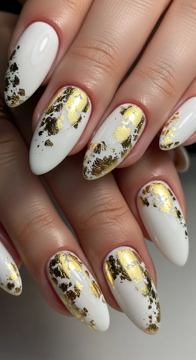 White with Gold Foil