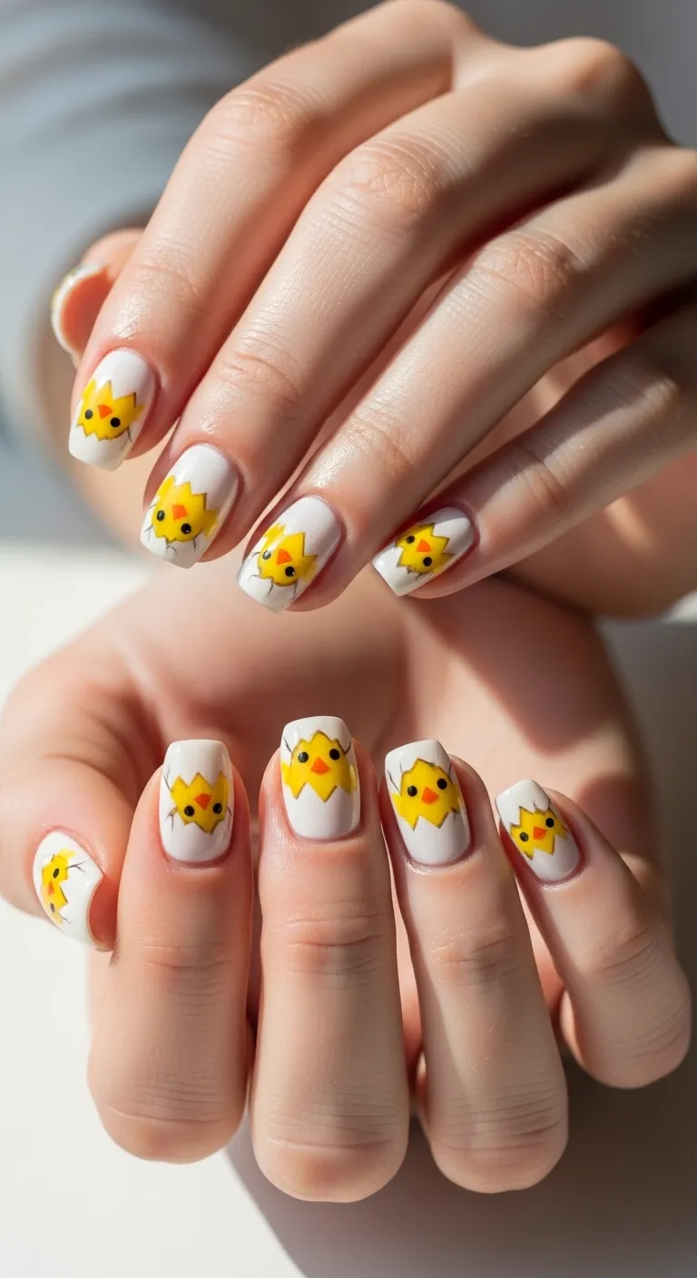 Baby Chick Nail Art