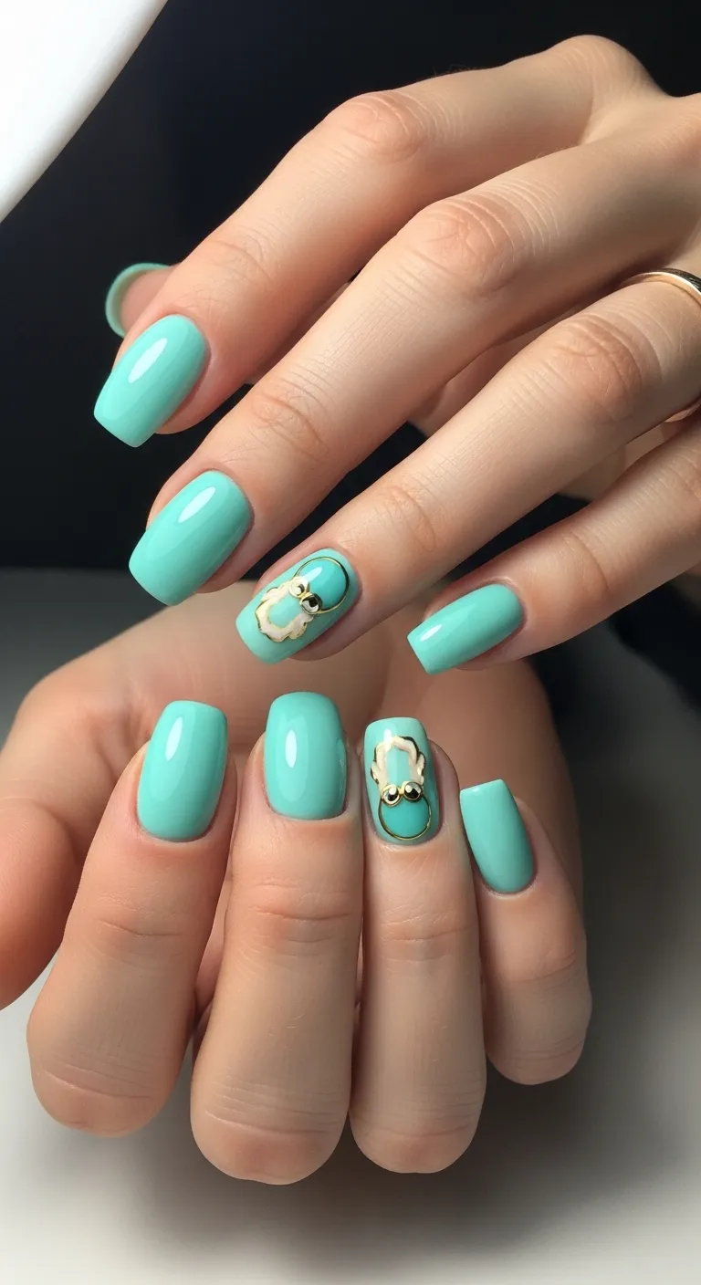 Robin's Egg Blue Nails
