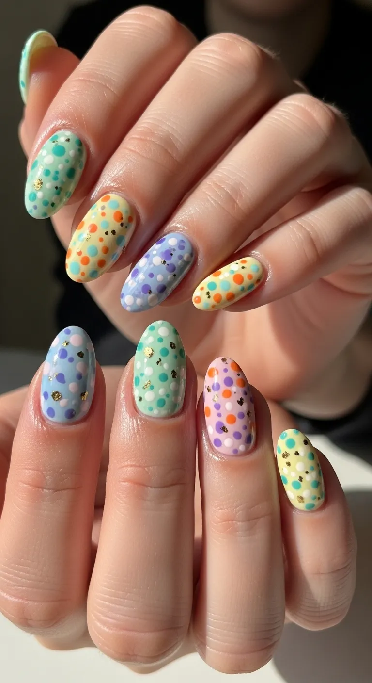 Speckled Easter Egg Nails