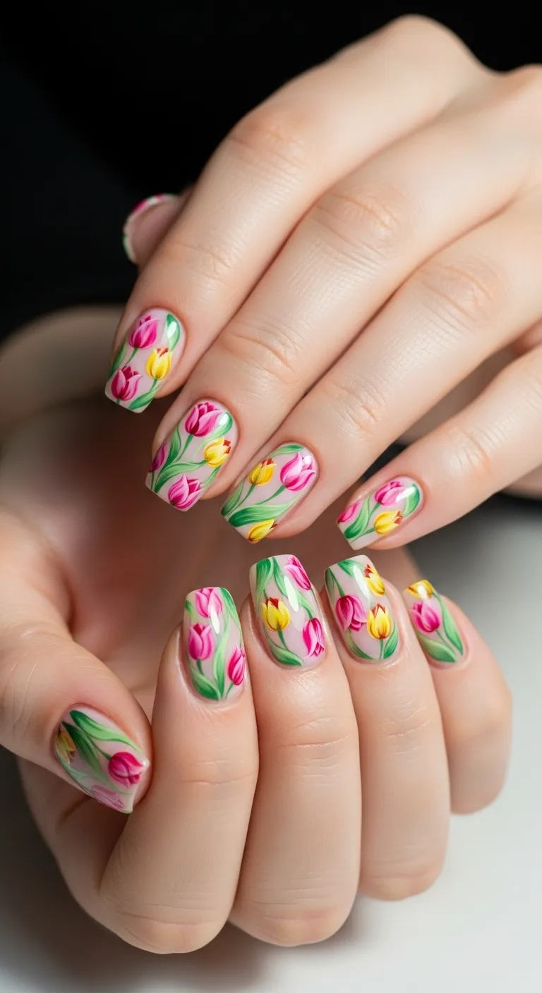 Tulip Nail Art