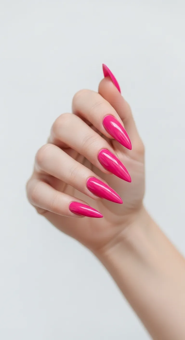 Long Pink Stilettos