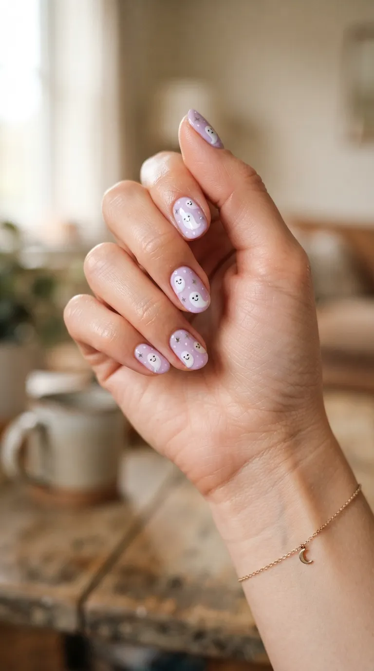 1. Smiling Pastel Ghosts