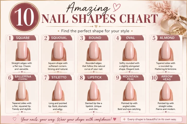 10 Amazing Nail Shapes Chart 2026 | Complete Guide & Tips