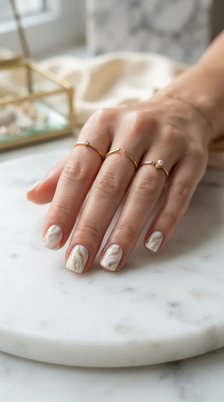 10. Marble Nail Designs