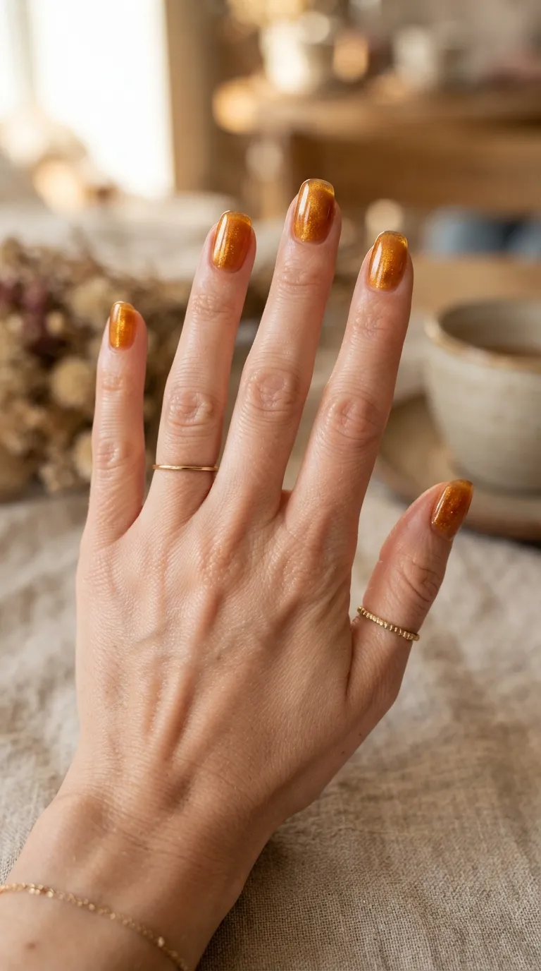 11. Amber Glass Nails