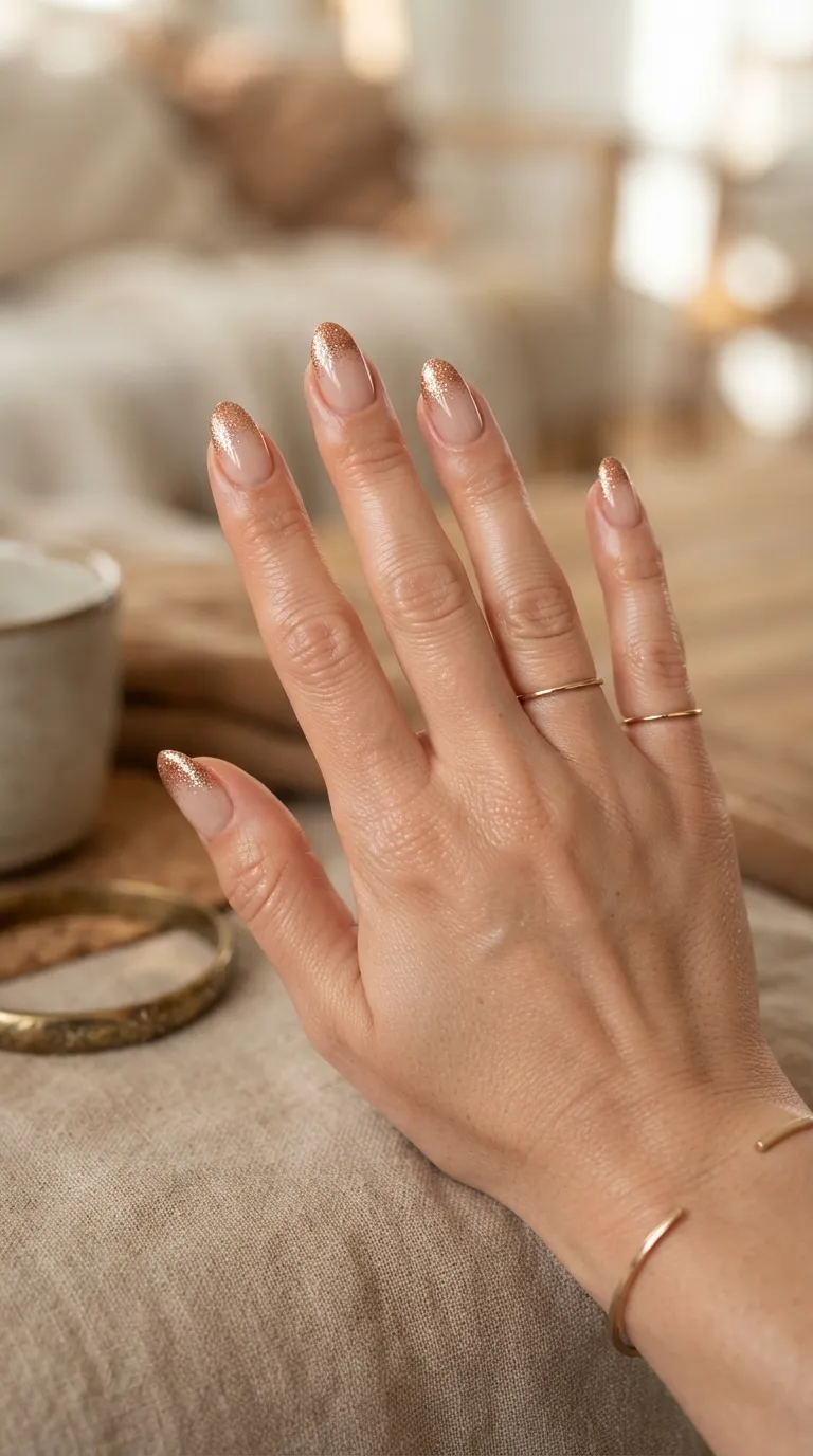 11. Copper Glitter Tips
