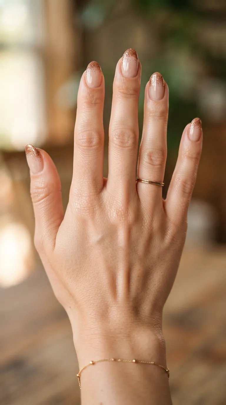 12. Cinnamon Glitter Tips